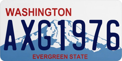 WA license plate AXG1976