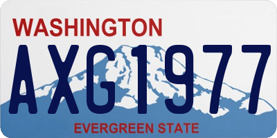 WA license plate AXG1977