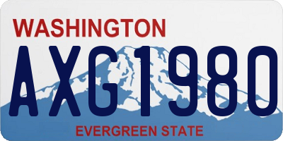 WA license plate AXG1980