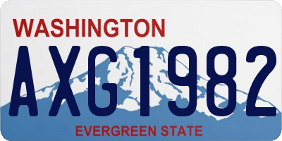 WA license plate AXG1982