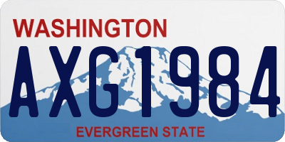 WA license plate AXG1984