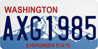 WA license plate AXG1985