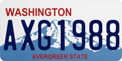 WA license plate AXG1988