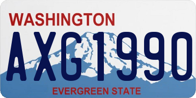 WA license plate AXG1990