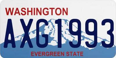 WA license plate AXG1993