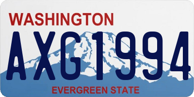 WA license plate AXG1994