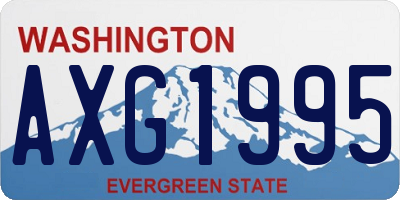 WA license plate AXG1995