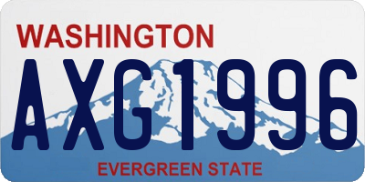 WA license plate AXG1996