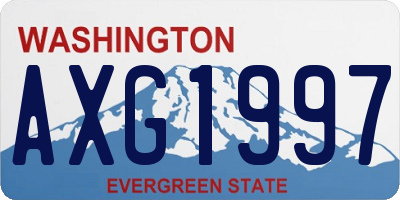 WA license plate AXG1997