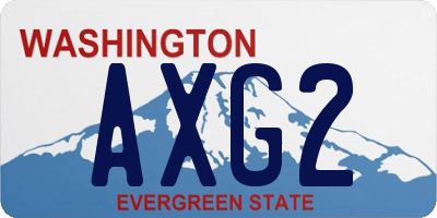 WA license plate AXG2