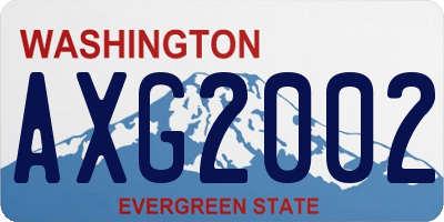 WA license plate AXG2002