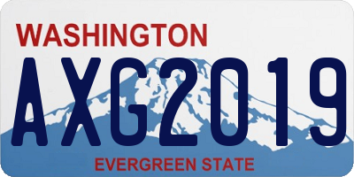 WA license plate AXG2019