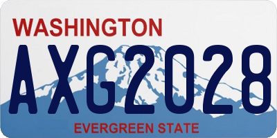 WA license plate AXG2028