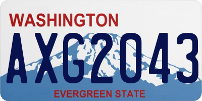 WA license plate AXG2043