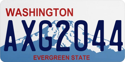 WA license plate AXG2044