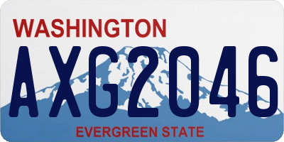 WA license plate AXG2046