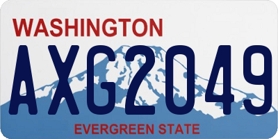 WA license plate AXG2049