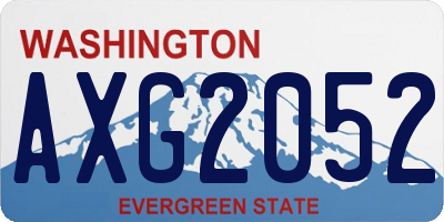 WA license plate AXG2052