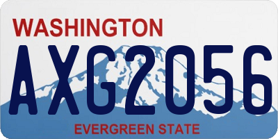 WA license plate AXG2056