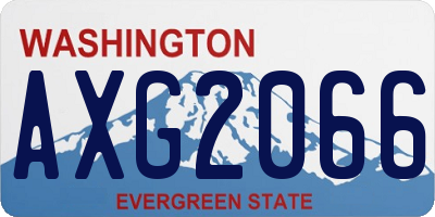 WA license plate AXG2066