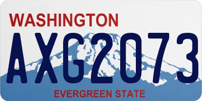 WA license plate AXG2073