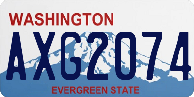 WA license plate AXG2074