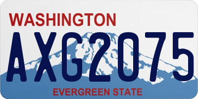 WA license plate AXG2075