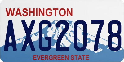 WA license plate AXG2078