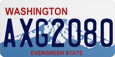 WA license plate AXG2080