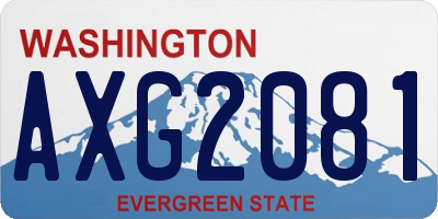 WA license plate AXG2081