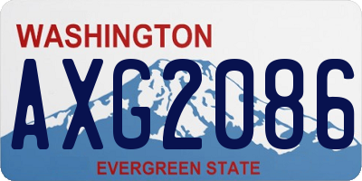 WA license plate AXG2086