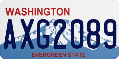WA license plate AXG2089
