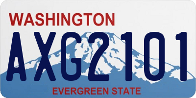 WA license plate AXG2101