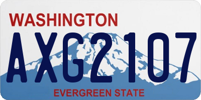 WA license plate AXG2107
