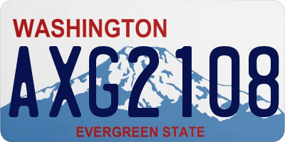 WA license plate AXG2108