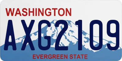 WA license plate AXG2109