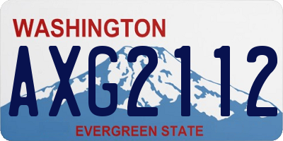WA license plate AXG2112