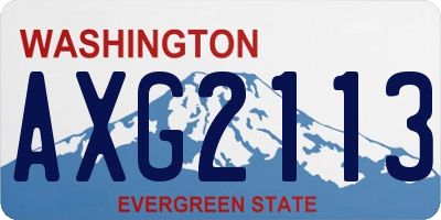 WA license plate AXG2113