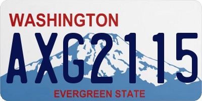 WA license plate AXG2115
