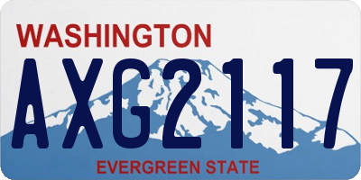WA license plate AXG2117