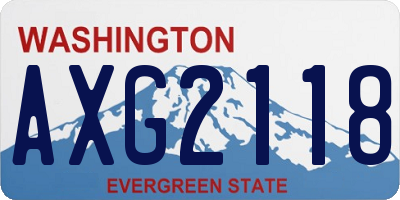 WA license plate AXG2118