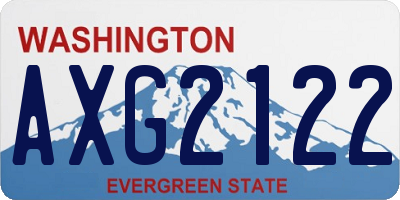 WA license plate AXG2122