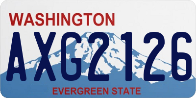 WA license plate AXG2126