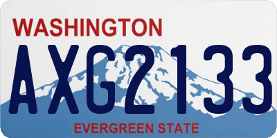 WA license plate AXG2133