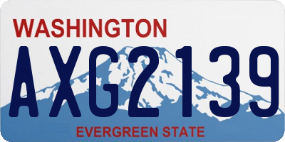 WA license plate AXG2139