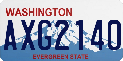 WA license plate AXG2140