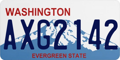 WA license plate AXG2142