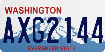 WA license plate AXG2144