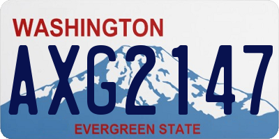 WA license plate AXG2147