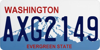 WA license plate AXG2149